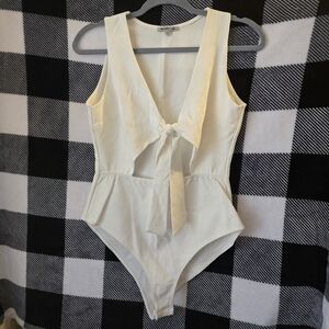 Charlotte Russe Cream Bodysuit